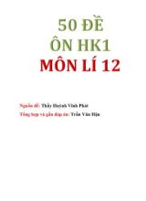 50 Đề ôn học kỳ 1 môn Lý 12 - Huỳnh Vĩnh Phát